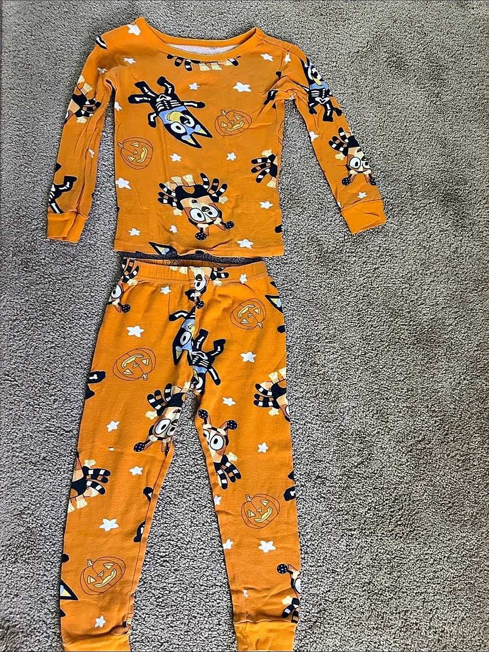 Bubly Girls Pajama Set in Orange Size 5T